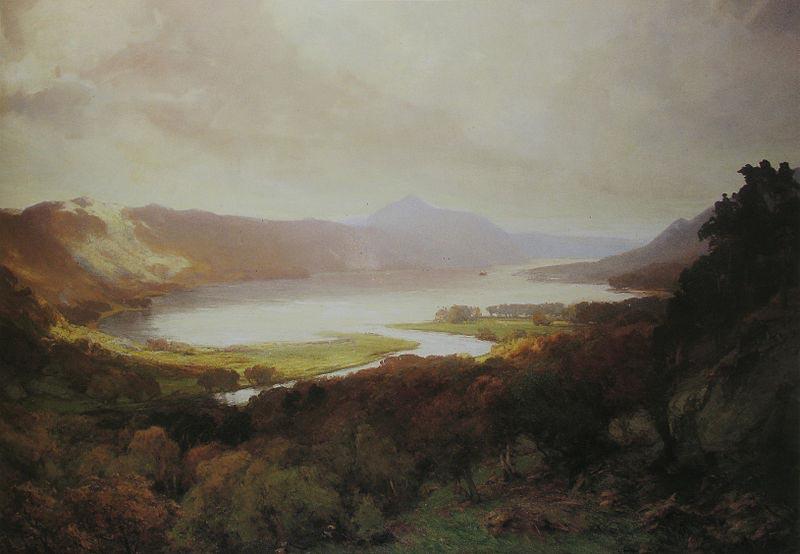 david farquharson,r.a.,a.r.s.a.,r.s.w Loch Lomond oil painting image